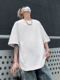 ADVBRIDGE  -  New Men's Short Sleeve T-Shirt Loose Fit Plus Size Half Sleeve Steel Printed Bodycon Tops for Spring Summer Trendy Q130