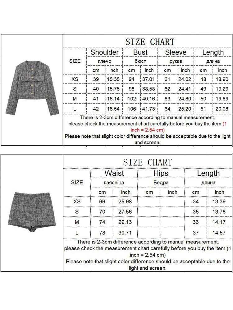 Advbridge Autumn Women Blazer Top Short Suit Office Ladies O-Neck Single Breasted Coats Side Zipper A-line Skirt Short Outfits