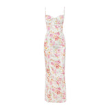 Advbridge Summer Spaghetti Strap Floral Print Party Dresses Elegant Maxi Bodycon Wedding Guest Holiday Dress New In Dress 2024