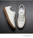 ADVBRIDGE  -  New Soft Face Genuine Leather Small White Shoes Low Top Men's Casual Shoes Genuine Leather Men Shoes Sneakers Zapatos De Hombre