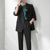 Advbridge Autumn Men's Clothing Light Luxury Business Leisure Suit Jacket Set Streetwear Elegant Korean Popular Clothes Slim Pants Suit