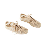 ADVBRIDGE  -  German Training Shoes Women 2025 Summertime Flat Lace-up Forrest Gump Shoes Women Genuine Leather Mesh Ventilation Sneakers