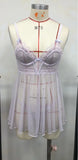 ADVBRIDGE  -  Beauty Back Nightgowns Women Sleepwear Sexy Lingerie V-neck Suspender Nightdress Female Slim Waist Thin with Chest Pad Nighties