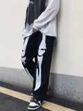 Advbridge Trousers With Print White Jeans For Men Skeleton Straight Male Cowboy Pants Designer Comfortable Korean Autumn Harajuku