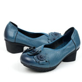 ADVBRIDGE  -  High quality Pumps Shoes Women's Red Leather Woman Comfortable Small Pressure Pumps Ladies Low Heels Crossdresser Shoes Mom