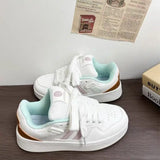 ADVBRIDGE  -  Women’s 2025 Spring Chunky Sole White Platform Sneakers - Bread Shoes Style Breathable All-Match Student Casual Sporty Shoes