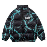 Advbridge Flowers Printing Mens Down Jackets Casual High Quality Parkas Hip Hop Double-sided Wear Winter Coats Men's Clothing