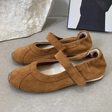 ADVBRIDGE  -  Women Flat Shoes Fashion Round Toe Ladies Casual Dress Mary Jane Shoes Soft Flat Heel Outdoor Single Shoes New Woman Shoes