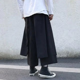 Advbridge Fake Two-Piece Pants Men Male New Loose Wide-Leg Trousers Casual Straight Streetwear Spring Autumn Hip-Hop Pantalons Capris