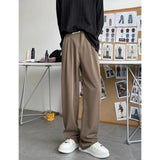 ADVBRIDGE  -   Brown Black Suit Pants Men Fashion Social Mens Dress Pants Korean Loose Business Casual Pants Mens Office Formal Trousers M-3XL