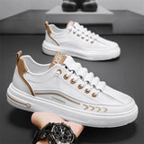 ADVBRIDGE  -  Men's Small White Shoes Canvas Shoes Fashion Shoes Leather Comfortable Shoes Top Breathable Board Shoes Fashion Casual Shoes