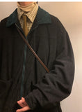Advbridge American Style Vintage Men Bomber Jacket Windbreakers Zipper Coats Autumn Loose Cargo Outwear