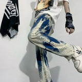 Advbridge Piushuai Tie-dye Jeans Men Ins High Street Design Pants Trendy Brand Loose Straight Trousers