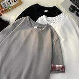 ADVBRIDGE  -  Baggy T Shirt Oversized Patchwork Cotton Drop Shoulder Tops Graphic T Shirts Breathable Print Mens Designer Clothes Q106