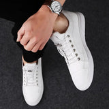 ADVBRIDGE  -  Genuine Leather Mens Casual Shoes Luxury Brand Black Outdoor Formal Shoes Men Man Fashion Simple Male Footwear Men Sneakers