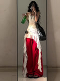 ADVBRIDGE  -  Fairy Summer Sleeveless Tank Dress Women Streetwear Irregular Ruffled Dresses Y2k Aesthetic Pleated Bodycon Grunge Vestidos