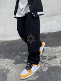 Advbridge Trousers Straight Man Cowboy Pants with Print Men's Jeans Hip Hop Star Cotton 2024 Trend Stacked 90s Streetwear Y2k Vintage Kpop