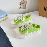 ADVBRIDGE  -  Girls white Light brown SneakersDesigner Canvas Shoes Women Low Top Sneakers Wide Toe Lace Up Trainers Shoes  Comfortable
