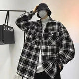 Advbridge Plaid Jackets Men Leisure All-match Loose Korean Style Temperament  Tender Stylish Slouchy Normcore Prevalent Advanced Ins