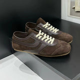 Advbridge Genuine leather training women's lace-up casual sports shoes 2025 autumn and winter plus velvet retro German training shoes