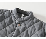 Advbridge Winter Jackets for Men Daily Casual Thicken Clothes Solid Stand Collar Button Parkas Men Chinese Retro Traditional Male Coats