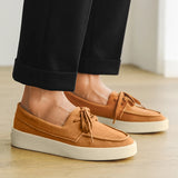 ADVBRIDGE  -  High Quality Men's Loafers Soft Suede Slip-on Shoes Man Flats Lightweight Comfortable Driving Shoes For Man Summer Casual Shoes