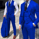 Advbridge Classy Wedding Tuxedos Suits Slim Fit Bridegroom For Men 3 Pieces Groomsmen Suit Male Cheap Formal Business  (Jacket+Vest+Pants）