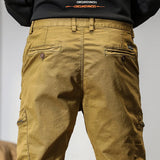Advbridge Spring and autumn American retro Cargo pants men's bound feet fashion brand loose heavy weight washing large pocket casual pants