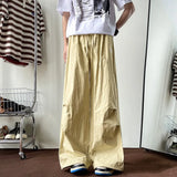Advbridge Summer Korean Style New Men's Casual Pants Elastic Waist Loose Male Trousers Straight Wide Leg Bottom Fashion 2024