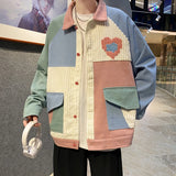 Advbridge Baseball Uniform Men's Autumn and Winter American Retro Coat Spring and Autumn Loose Top Embroidered Aviator Jacket Trend H155