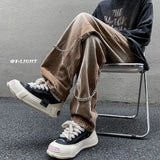 Advbridge Men's Ins Trendy American High Street Jeans Men's Loose Straight Leg Versatile Trendy Wide Leg Men's Pants