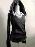 Advbridge American Retro Hooded Sweatshits Women Clothes Grunge Anime Hoodie Hoodies Women long-sleeved  Pullover Sweater Gothic