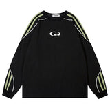 Advbridge Men Streetwear Hip Hop Striped Patchwork Hoodie Long Sleeve Harajuku Sweatshirt Oversized Autumn Loose Cotton Causal Tops Tees