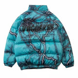 Advbridge Flowers Printing Mens Down Jackets Casual High Quality Parkas Hip Hop Double-sided Wear Winter Coats Men's Clothing