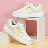 ADVBRIDGE  -  25 New Women's Shoes Large Size Fashion Men's Thick Sole Board Shoes Soft Sole Comfortable Sports Single Shoes Lace Up Outdoor