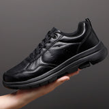 Advbridge Men's Business Leather Shoes Soft Moccasin Shoes Comfortable Casual Shoes for Men Autumn Solid Black White Men Sneakers