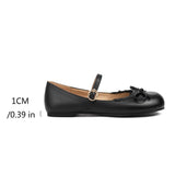 Advbridge Spring Autumn Pink White Mary Janes Flat Shoes Woman Round Toe Buckle Strap Lolita Girls Student Ballet Flats Plus Size 43 44 45