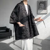 ADVBRIDGE  -  M-5XL Plus Size Kimono Men Cardigan Japanese Kimono Shirt Butterfly Pattern Coat Summer Streetwear Top for Male XXXXXL