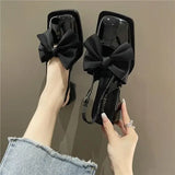 Advbridge Summer Women's Shoes Casual Heels Navy Blue Pumps 2025 Shallow Mouth Sweet Sandals Ladies Comfortable Low Orange Straps Branded