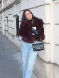 Advbridge Faux Fur Jacket Coat Women Warm Fluffy Loose Long Sleeve Lapel Female Cardigan 2024 Winter Solid Lady Street Outwear