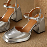 Advbridge Luxury Women's Sandals Summer Shoes 2024 Ankle Straps Gold Silver High Heels Close Toe Party Shoes Female Designer Big Size 45
