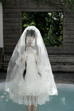 ADVBRIDGE  -  Original Design Sweet Cute Girl Princess Lolita Jsk Dress Summer New High Waist Slimming White Suspender Dresses and Trailing