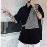 Advbridge Summer Casual Men's Clothing Handsome Trend Korean Version Short Sleeve Polo-Neck Single-breasted Fake Two Pieces Fashion Shirt