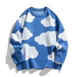 Advbridge Oversized Cloud Sweaters Men Autumn Vintage Graphic Knitted Sweaters Fashion Streetwear Waveform Pullovers Homme Men Clothing