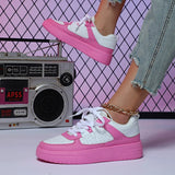 ADVBRIDGE  -  25 New Women's Shoes Large Size Fashion Men's Thick Sole Board Shoes Soft Sole Comfortable Sports Single Shoes Lace Up Outdoor