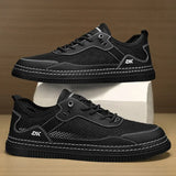 ADVBRIDGE  -  Leather Casual Shoes Autumn New Breathable Men Shoes Male Flat Shoe High Quality Men's Sneakers
