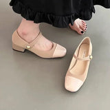 Advbridge Square Toe Marie Janes High Heels Shoes Summer Women Shallow Shoes 2024 New Designer Dress Shoes Elegant Pumps Femme
