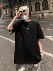 ADVBRIDGE  -  New Cotton Men's Fashion Short-sleeve Man T Shirt Short Sleeve Pure Color Men T Shirt for Male Tops Clothing Q115