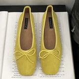ADVBRIDGE  -  Autumn Women Flats Shoes Fashion Square Toe Ladies Ballerina Shoe Soft Flat Heel Outdoor Casual Mary Jane Candy Color Shoes