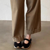 ADVBRIDGE  -  Women Ballet Flat Shoes 2025 Autumn Comfortable Anti Slip Outdoor Casual Shoes Retro Shallow Mouth Mary Jane Shoes Zapatos Mujer